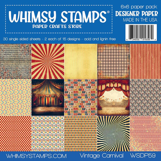 6x6 Paper Pack - Vintage Carnival - Whimsy Stamps