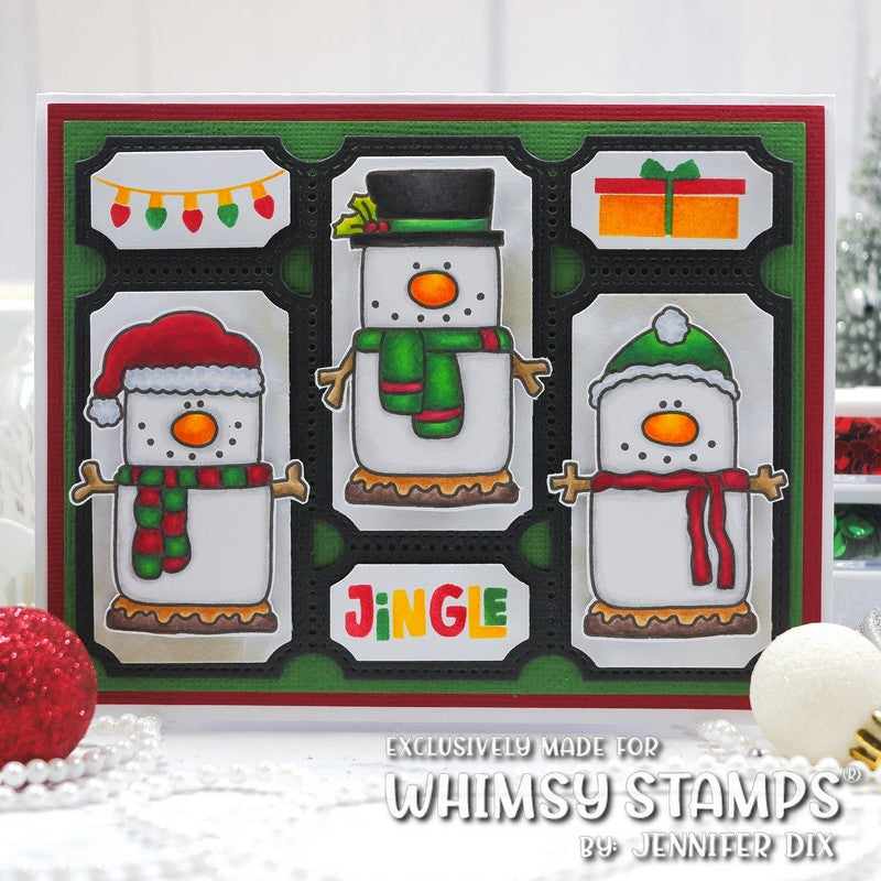 *NEW Terrific Tickets Christmas Layering Stencil - Whimsy Stamps