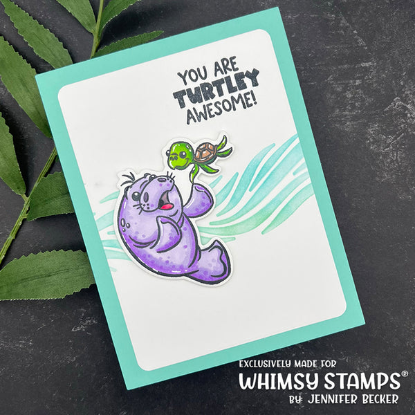 **NEW Big Love Manatees Clear Stamps - Whimsy Stamps