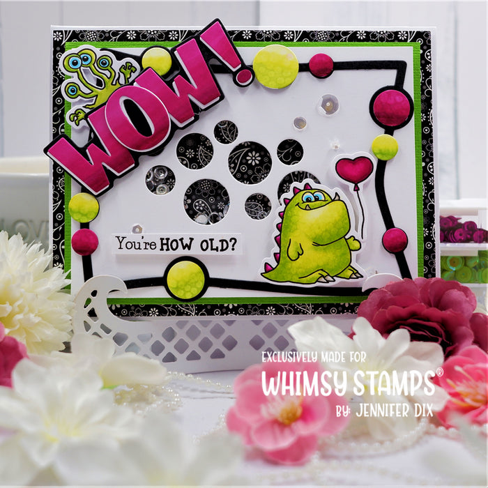 **NEW Wowzers Word and Shadow Die Set - Whimsy Stamps