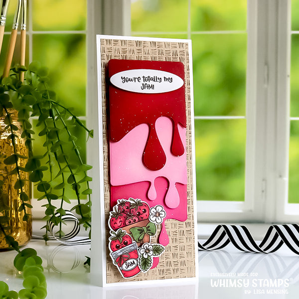 **NEW Sweet Strawberries Clear Stamps - Whimsy Stamps
