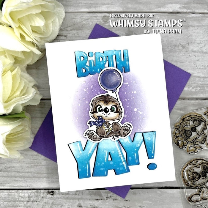 **NEW Sloth Moments Clear Stamps - Whimsy Stamps