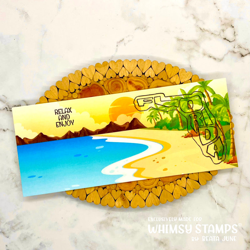 **NEW Slimline Paper Pack - Just Beachy - Whimsy Stamps