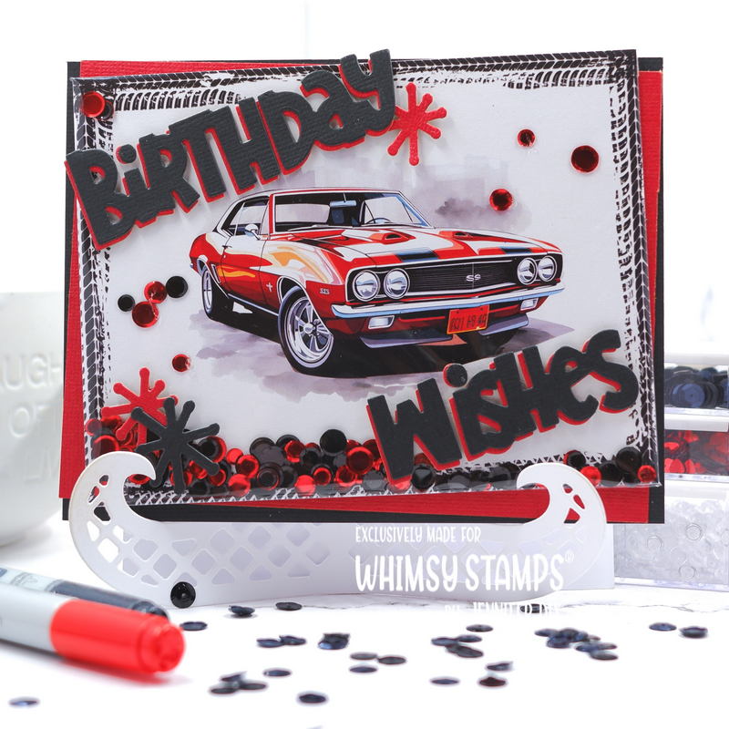 **NEW Quick Card Fronts - Classic Cars - Whimsy Stamps