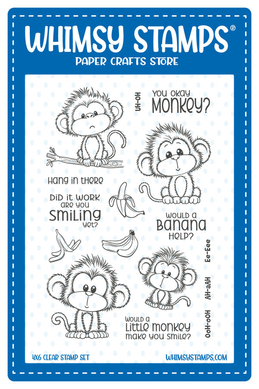 Adorable Monkeys Clear Stamps - Whimsy Stamps