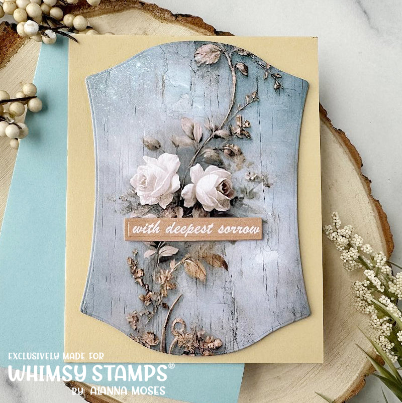 **NEW Quick Card Fronts - A2 Sympathy Bouquet 2 - Whimsy Stamps