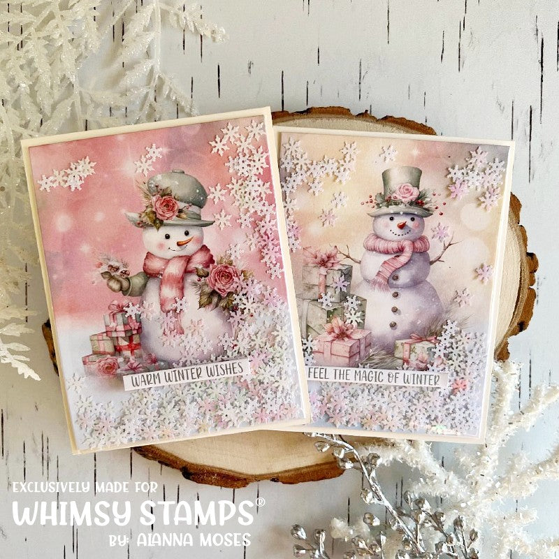 **NEW Quick Card Fronts - A2 Snowball Friends - Whimsy Stamps