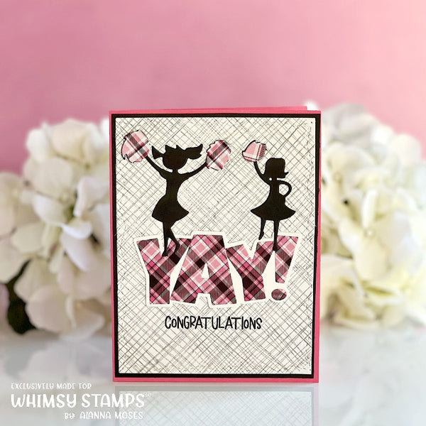 **NEW Yay Word and Shadow Die Set - Whimsy Stamps