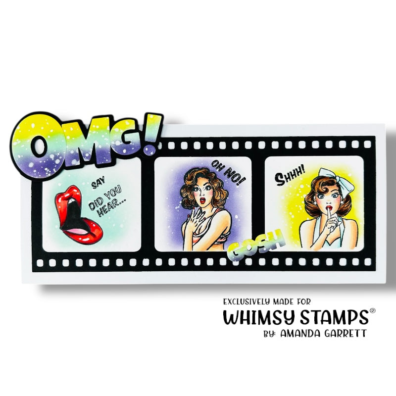 OMG! Word and Shadow Die Set - Whimsy Stamps