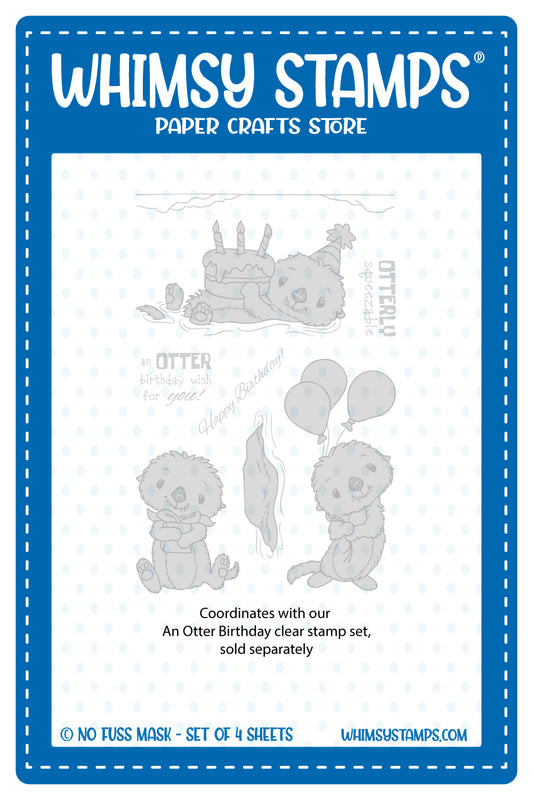 *NEW An Otter Birthday NoFuss Masks - Whimsy Stamps