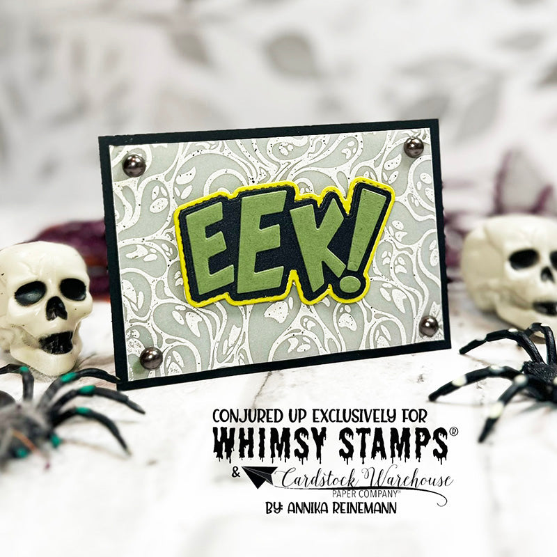 Ghostly Greetings Clear Stamps - Whimsy Stamps