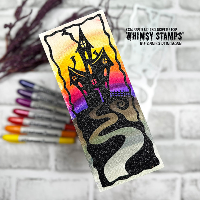 Slimline Hill House Die - Whimsy Stamps