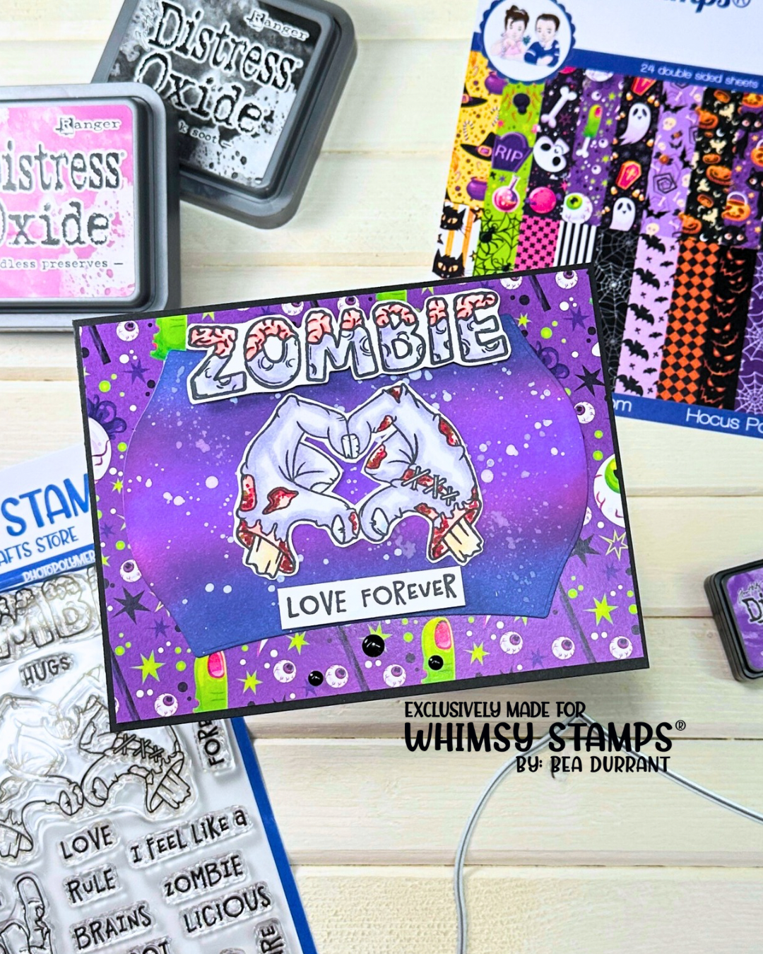 Zombie-Licious Clear Stamps - Whimsy Stamps