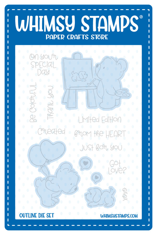 *NEW Bear Love Outline Die Set