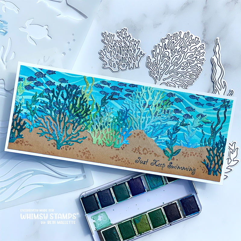 Ocean Stencil - Whimsy Stamps