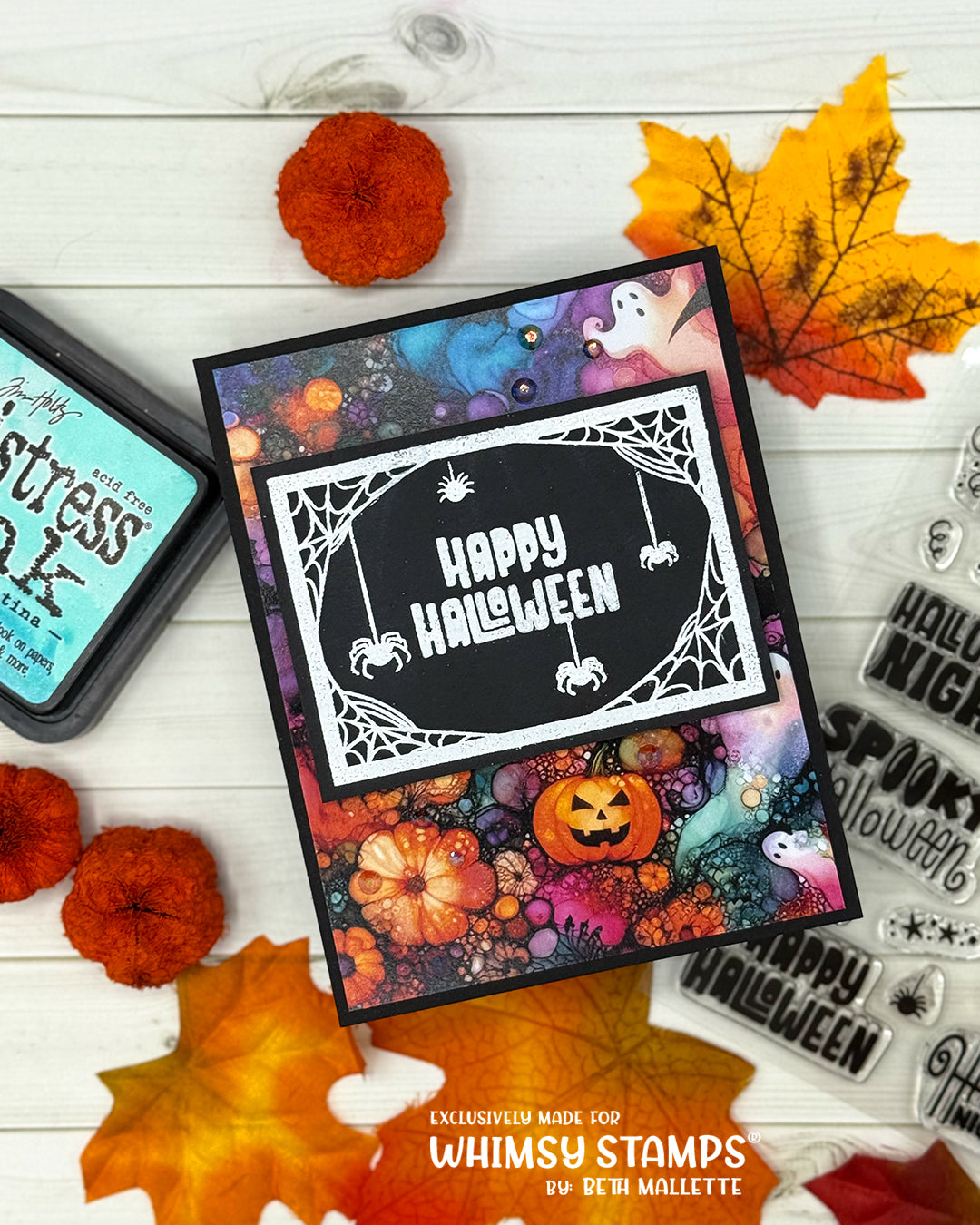 *NEW Haunted Night Sentiments Clear Stamps - Whimsy Stamps