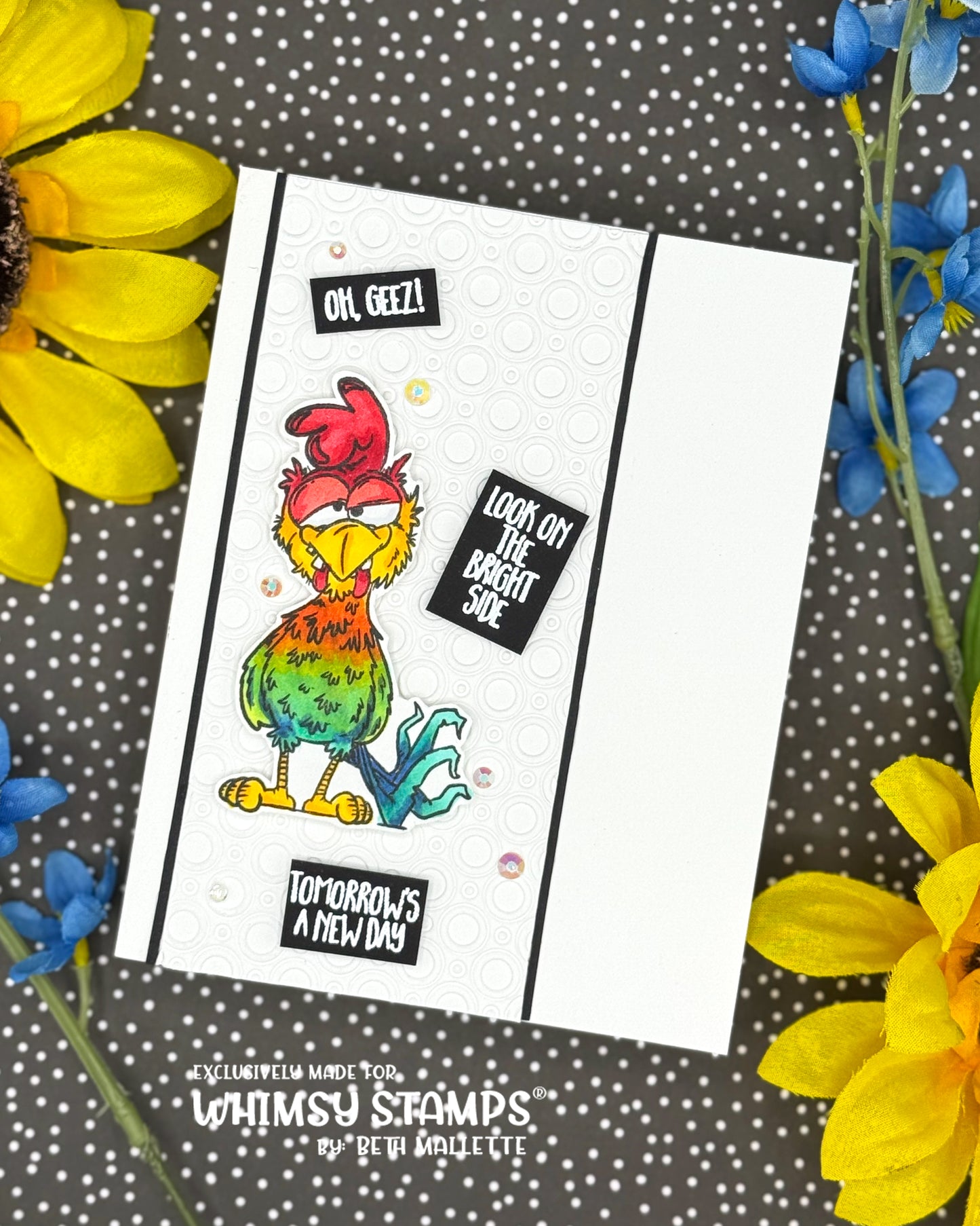 Rooster Birthday Clear Stamps - Whimsy Stamps