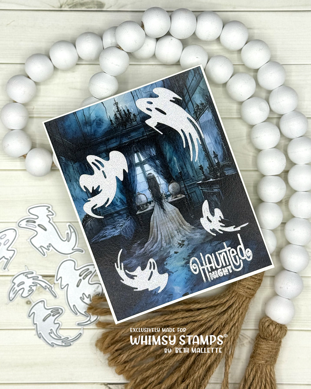 Haunted Night Sentiments Clear Stamps - Whimsy Stamps