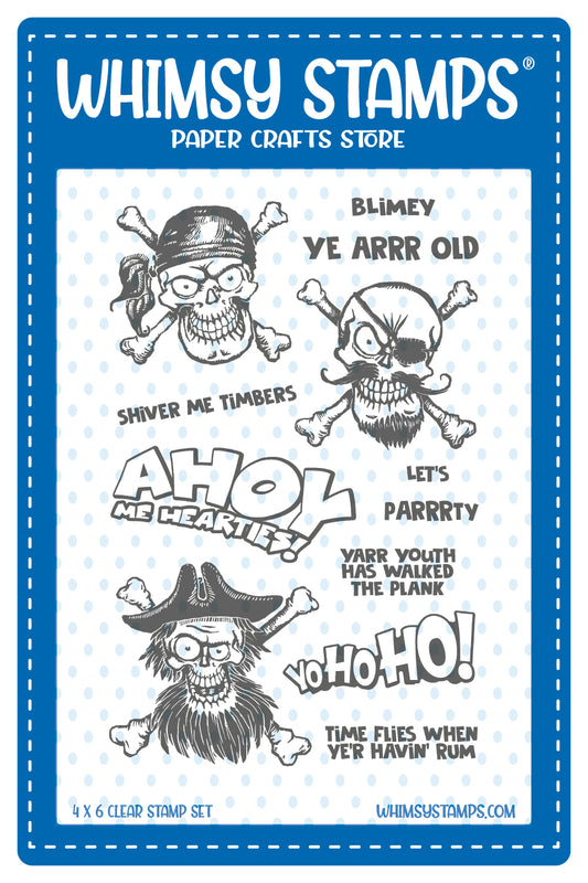 **NEW Blimey Pirates Clear Stamps - Whimsy Stamps