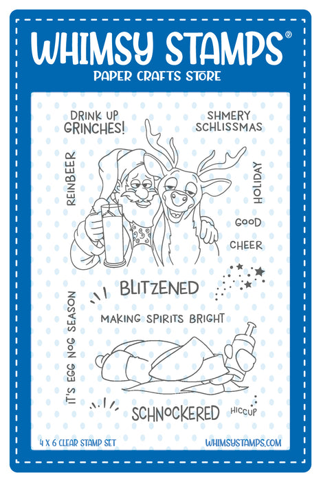 **NEW Blitzened Clear Stamps - Whimsy Stamps