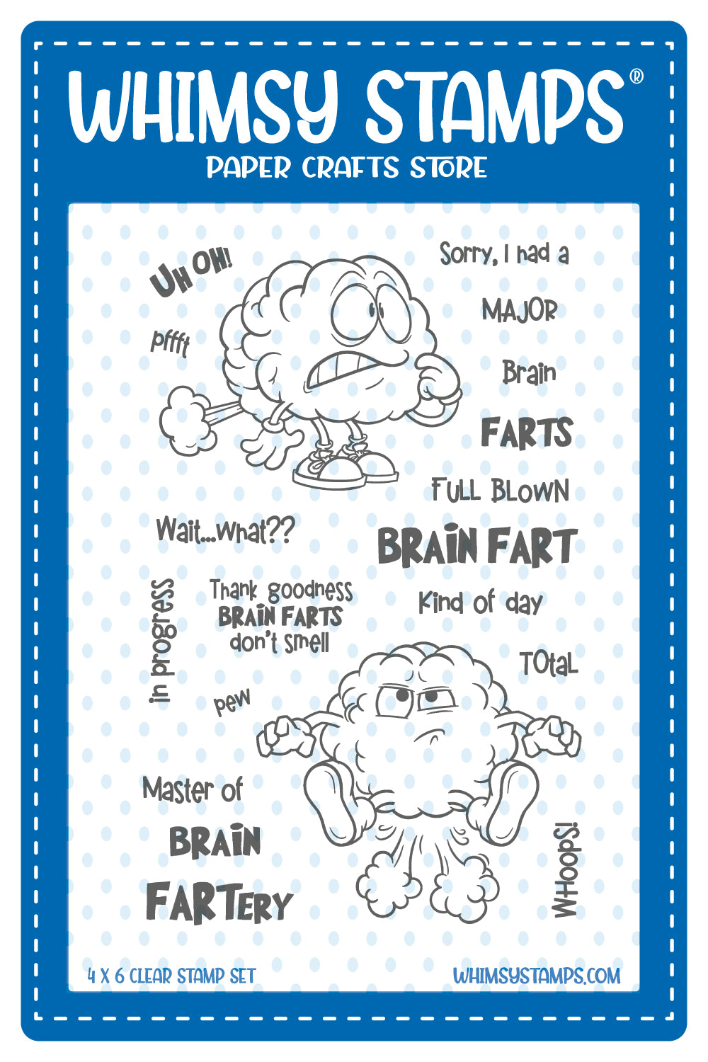 **NEW Brain Fart Clear Stamps - Whimsy Stamps