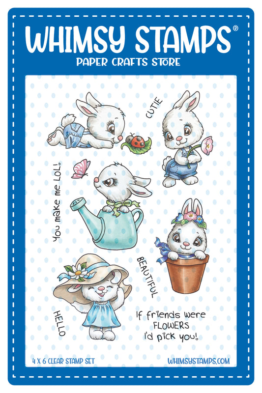 **NEW Bunnies in the Garden Clear Stamps - Whimsy Stamps