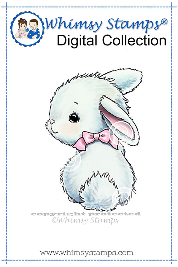 Bunny Cutie - Digital Stamp - Whimsy Stamps