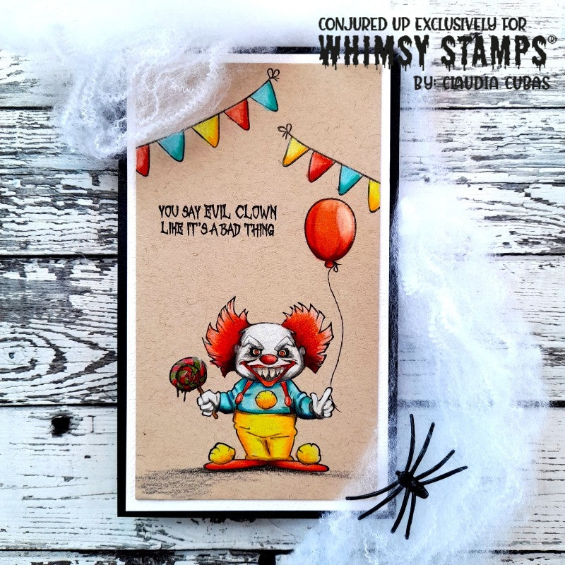 Creepy Clowns Clear Stamps - Whimsy Stamps