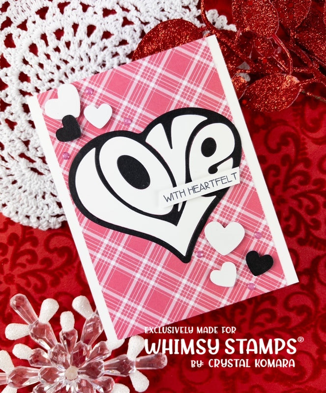 6x6 Paper Pack - Pink Plaids - Whimsy Stamps