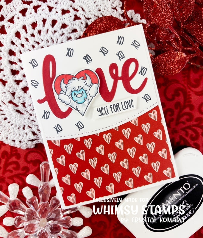 Love Paw Word and Shadow Die Set - Whimsy Stamps