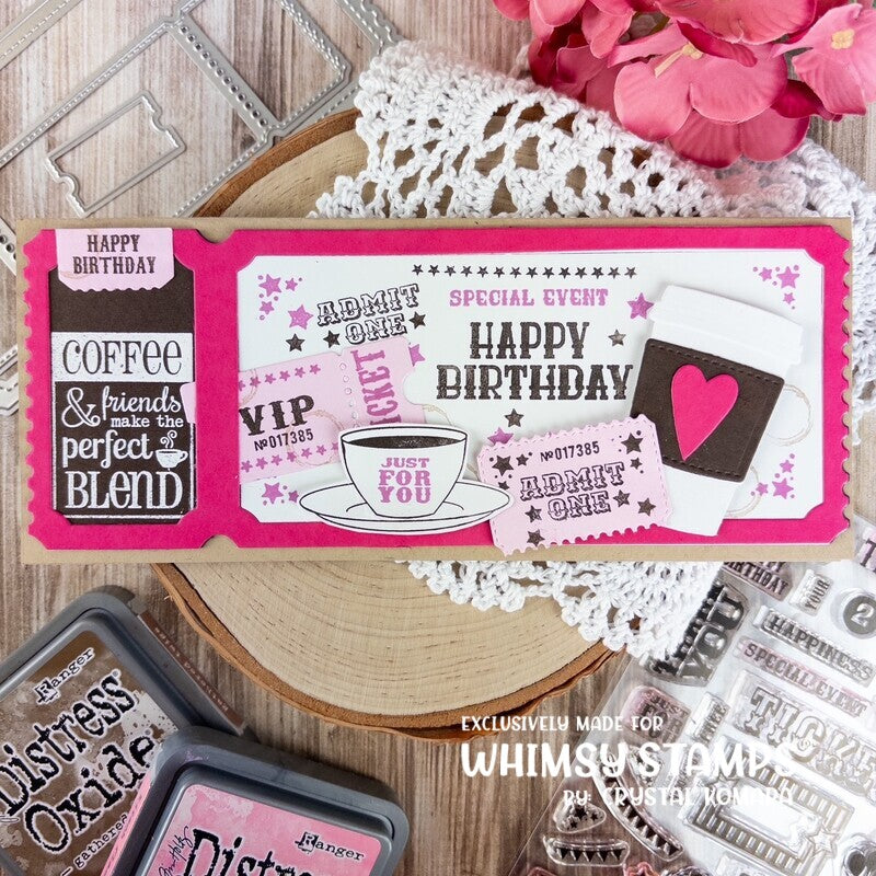 *NEW Terrific Slim Tickets Windows Die Set - Whimsy Stamps