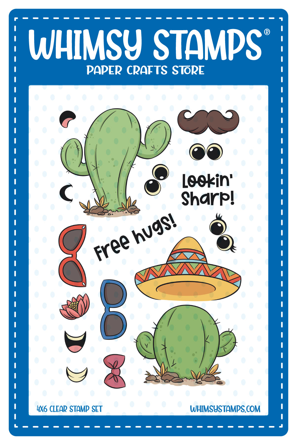 Cactus Cuties Clear Stamps - Whimsy Stamps