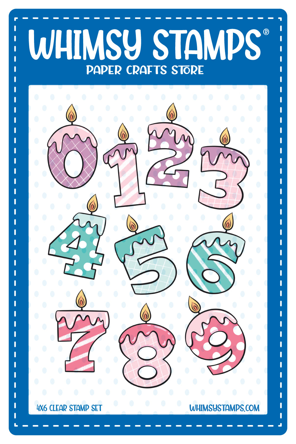 *NEW Candle Numbers Clear Stamps - Whimsy Stamps