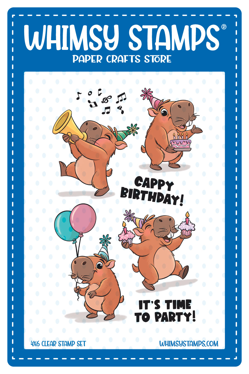 *NEW Cappy Birthday Clear Stamps - Whimsy Stamps
