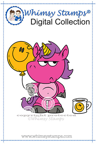 Caramel's Happy Day - Digital Stamp - Whimsy Stamps