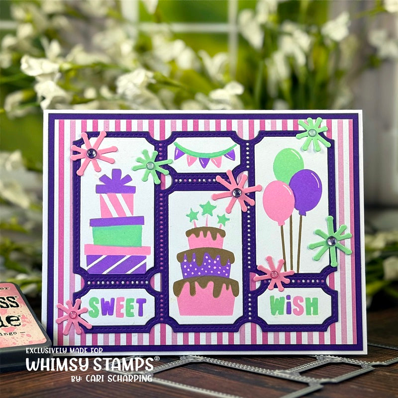 *NEW Birthday Wish Layering Stencil - Whimsy Stamps
