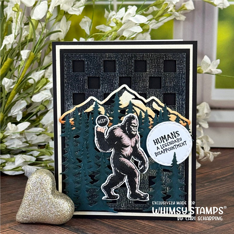 Big Foot Assquatch Clear Stamps - Whimsy Stamps