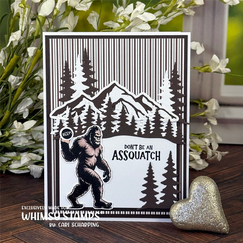 Big Foot Assquatch Clear Stamps - Whimsy Stamps