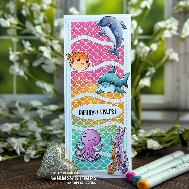 Ocean Friends Clear Stamps - Whimsy Stamps