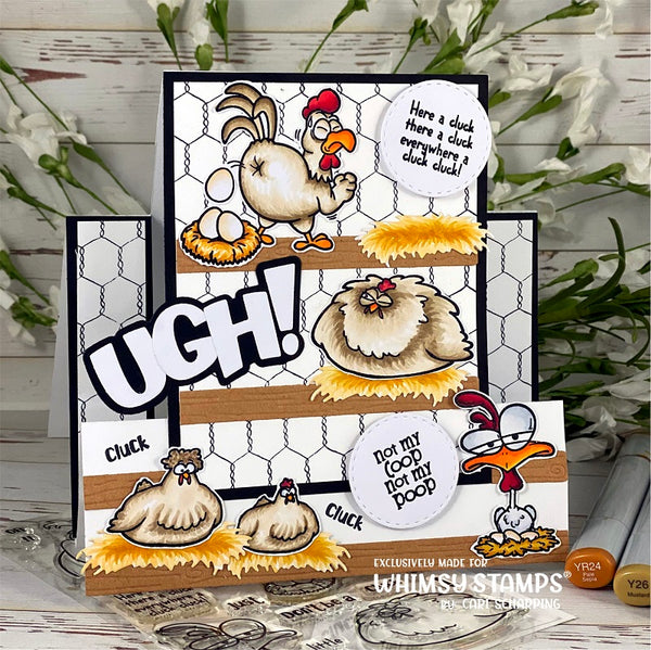 What the Cluck Clear Stamps - Whimsy Stamps