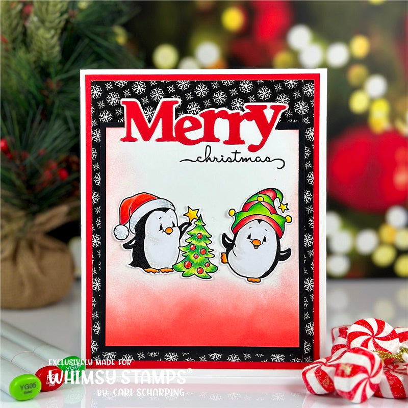 *NEW Penguin Winter Holiday Clear Stamps