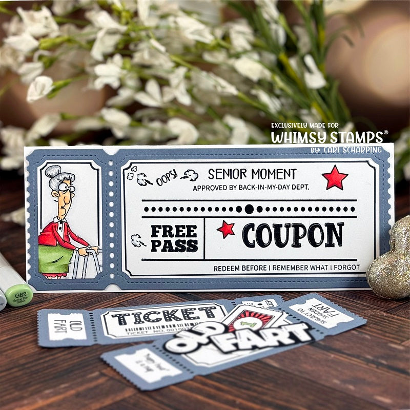 Old Fart Clear Stamps - Whimsy Stamps