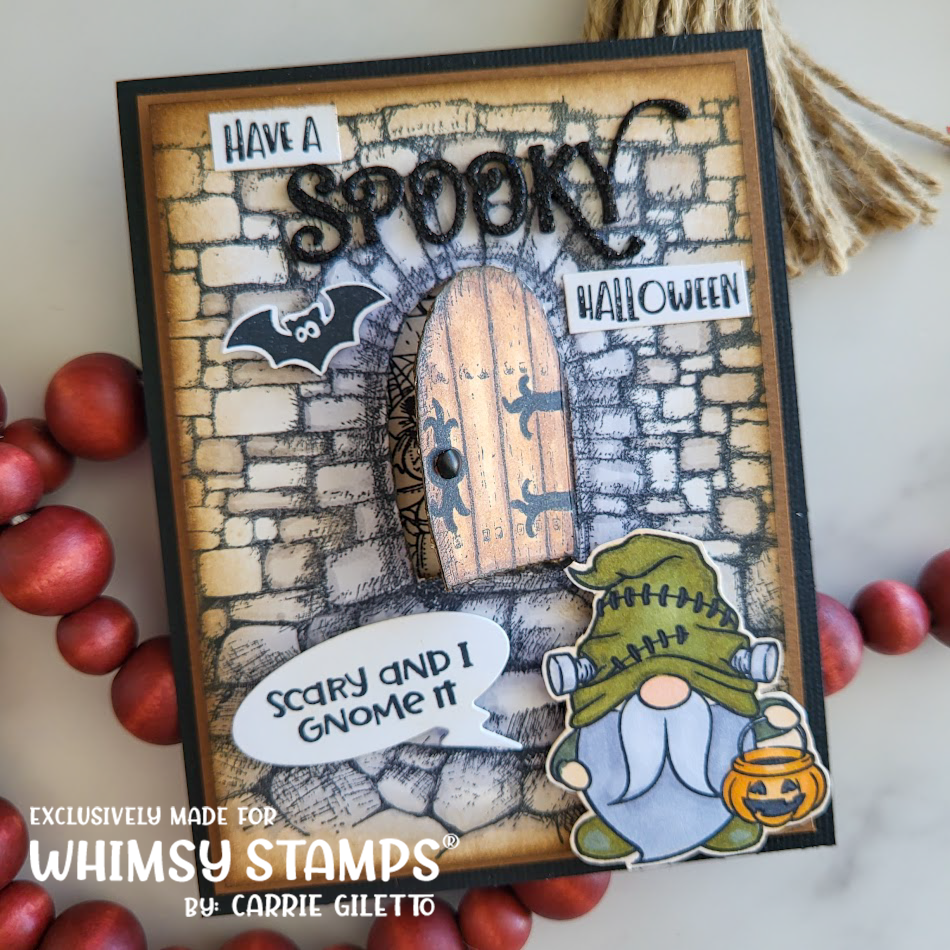 Dungeon Door Rubber Cling Stamp - Whimsy Stamps