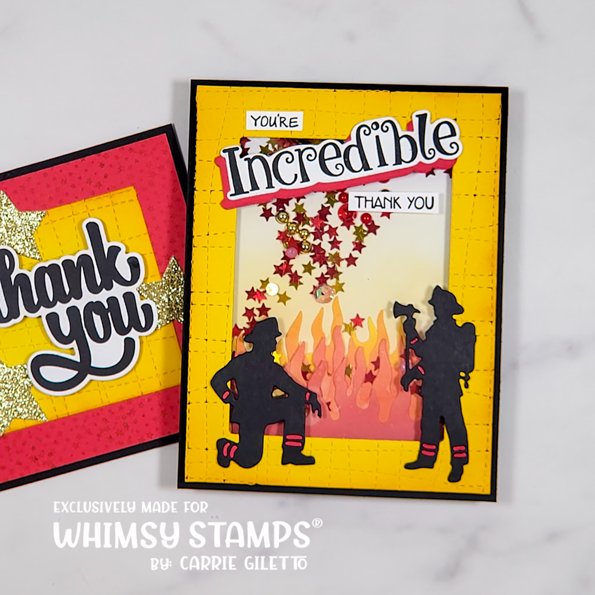 Firefighter Trio Die Set - Whimsy Stamps