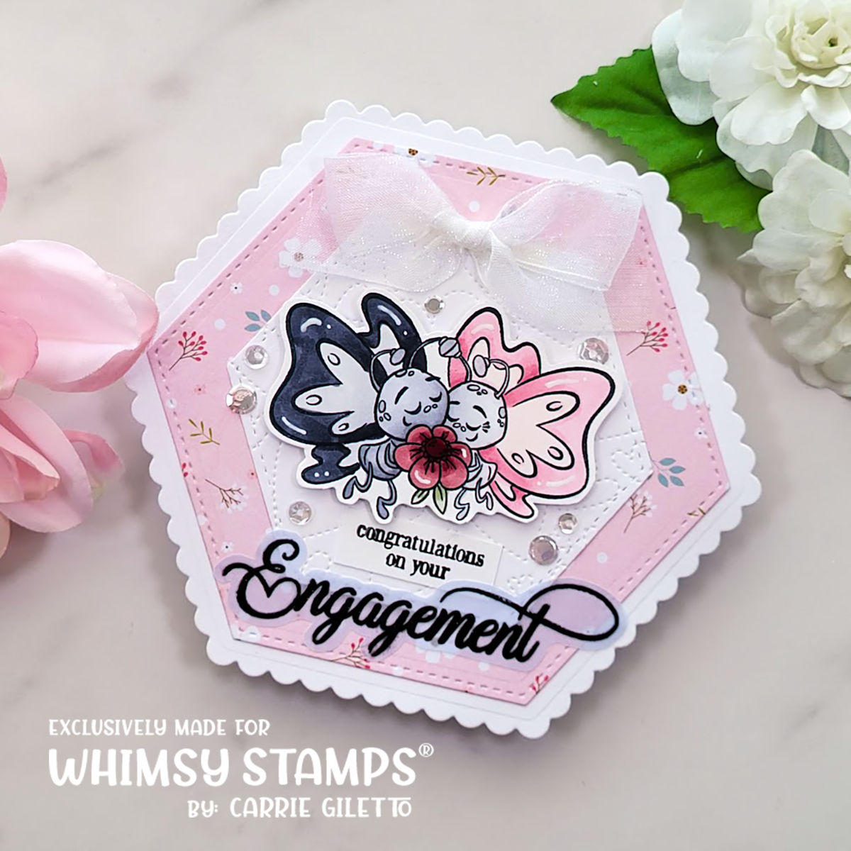 Butterfly Wishes Clear Stamps - Whimsy Stamps