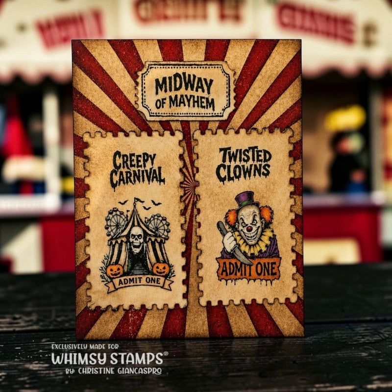 Creepy Carnival Ticket Stubs Clear Stamps