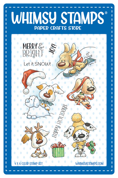 **NEW Christmas Doggies Clear Stamps - Whimsy Stamps