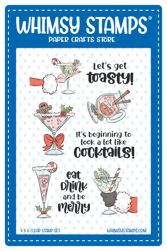 **NEW Cocktails Clear Stamps - Whimsy Stamps