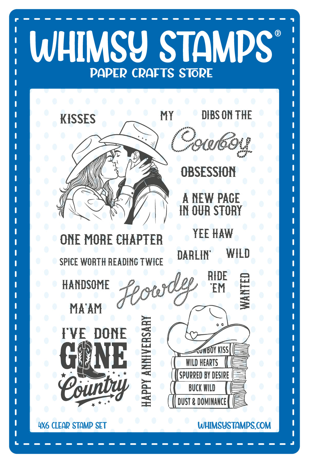 Cowboy Obsession Clear Stamps - Whimsy Stamps