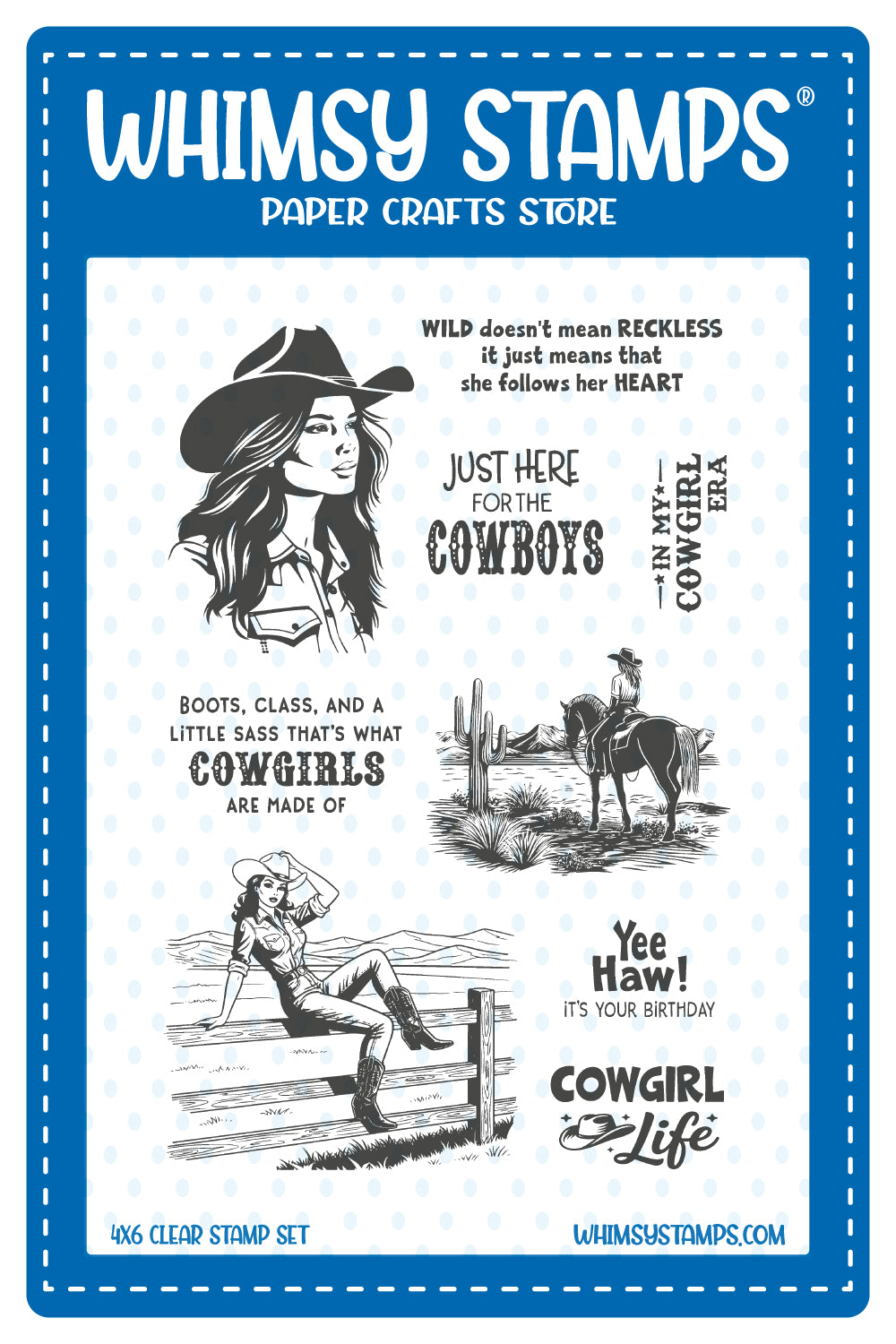 Cowgirl Life Clear Stamps - Whimsy Stamps